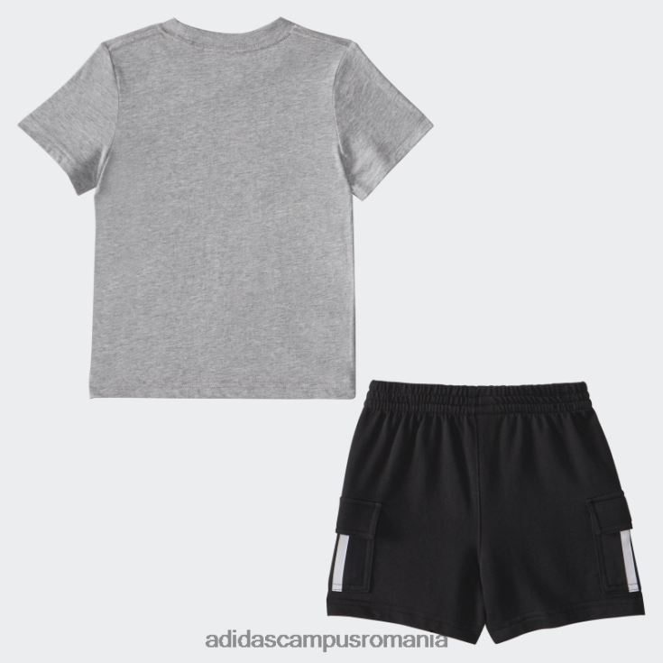 adidas campus romania set scurt ib sstee cargo gri heather copii gri jaliu J266N225165