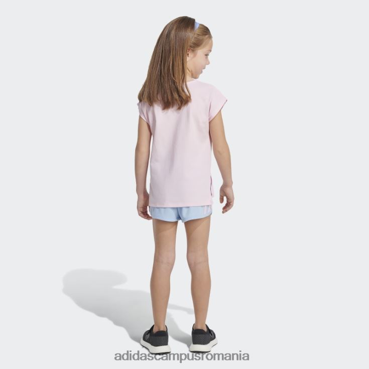 adidas campus romania set tricou grafic și pantaloni scurți adidas roz copii roz J266N225482