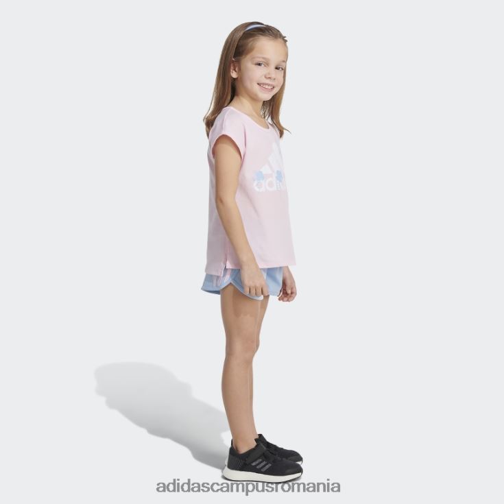 adidas campus romania set tricou grafic și pantaloni scurți adidas roz copii roz J266N225482