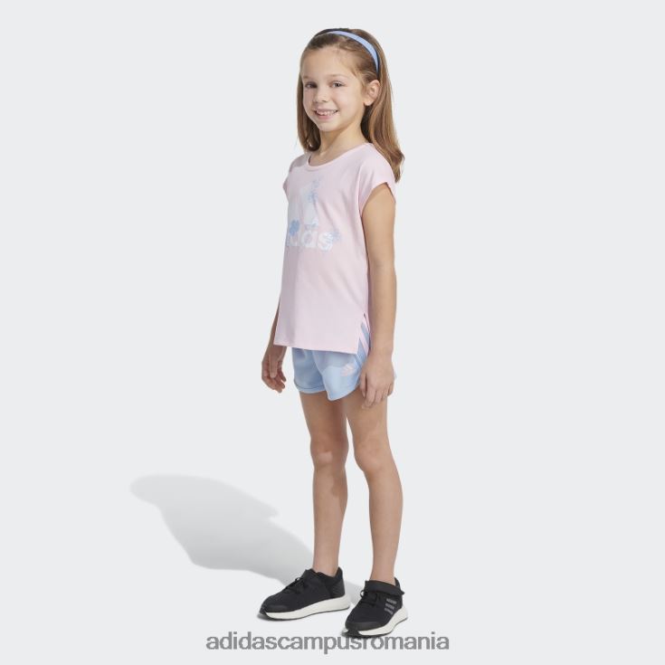 adidas campus romania set tricou grafic și pantaloni scurți adidas roz copii roz J266N225482