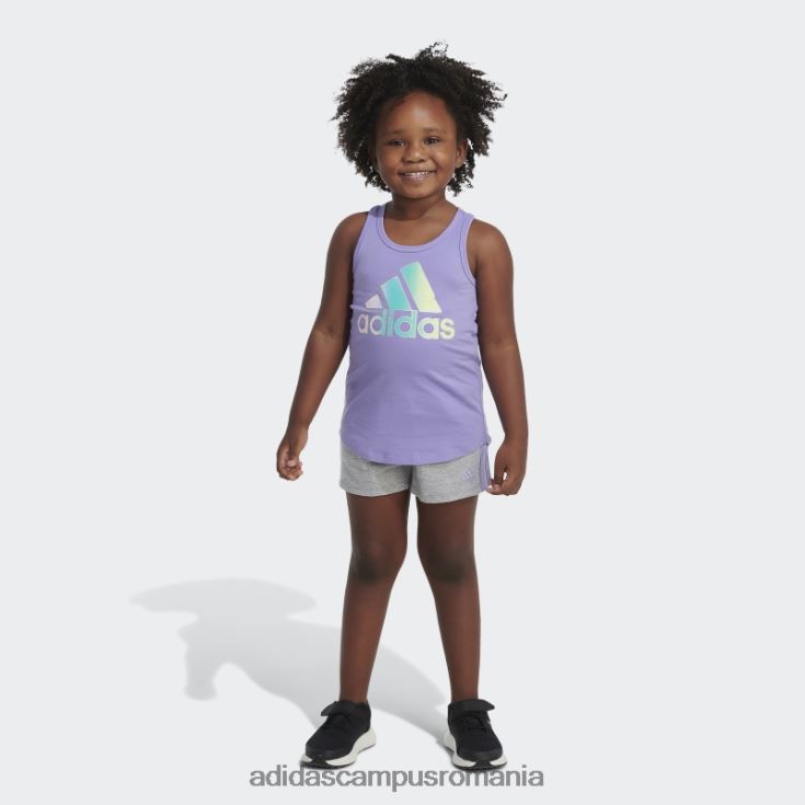 adidas campus romania tank ft short set chi violet deschis adidas copii violet deschis J266N225452