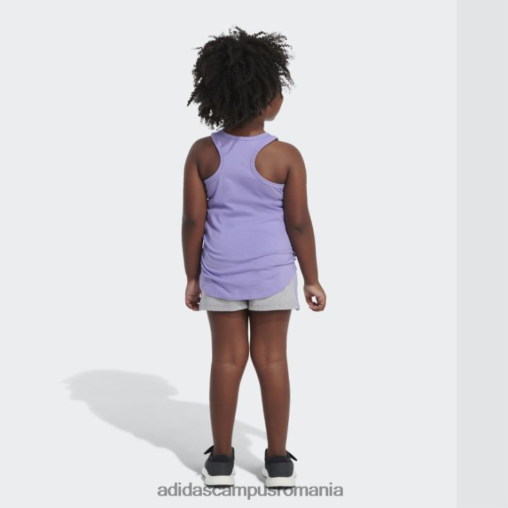 adidas campus romania tank ft short set chi violet deschis adidas copii violet deschis J266N225452