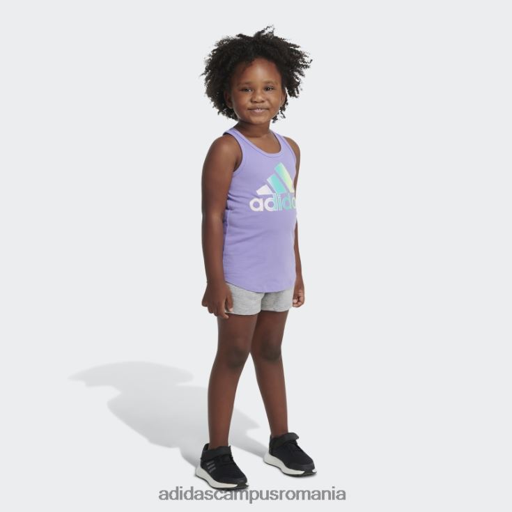 adidas campus romania tank ft short set chi violet deschis adidas copii violet deschis J266N225452