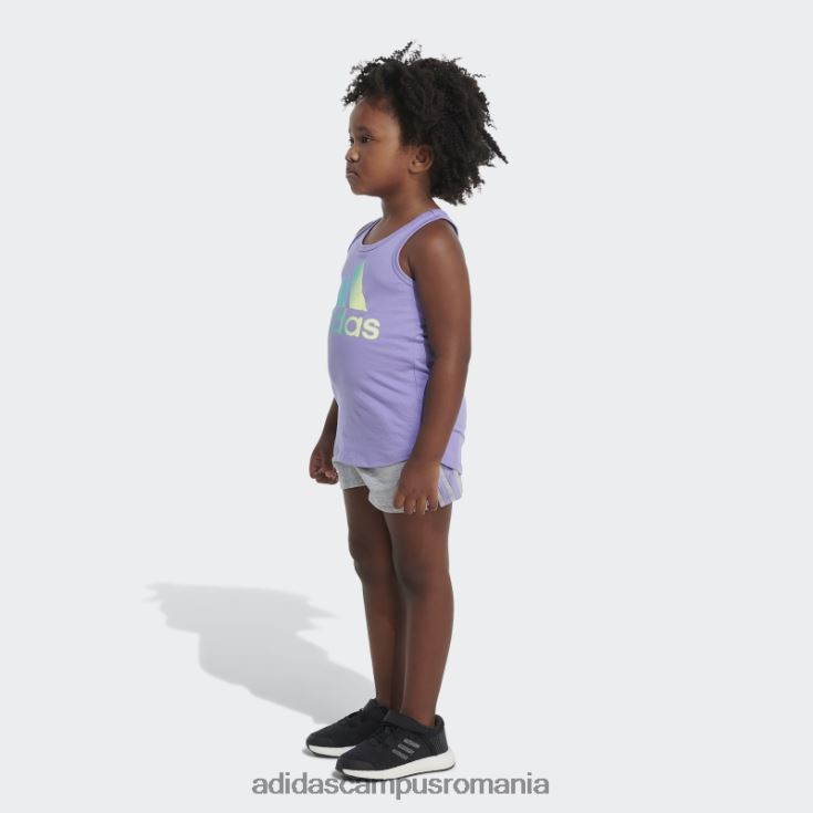 adidas campus romania tank ft short set chi violet deschis adidas copii violet deschis J266N225452
