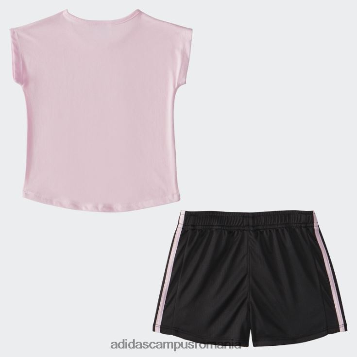 adidas campus romania tricou roz ig gphic mesh short set adidas copii roz J266N225473