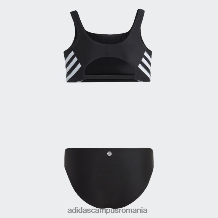 adidas campus romania Bikin negru cu 3 dungi copii alb negru J266N219208