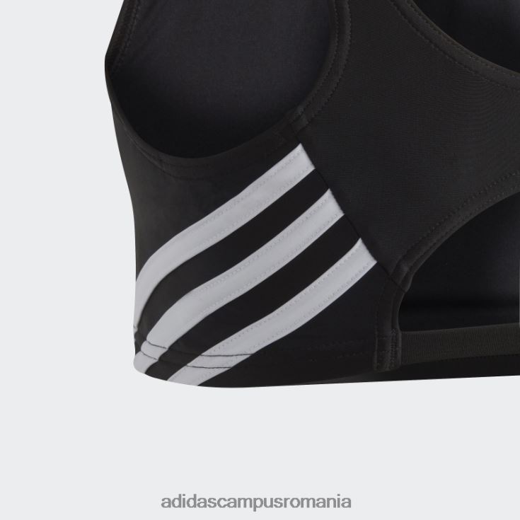 adidas campus romania Bikin negru cu 3 dungi copii alb negru J266N219208