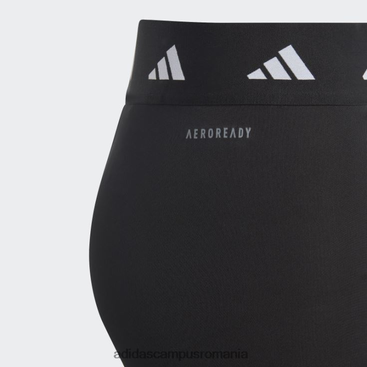 adidas campus romania Colanți 7/8 cu talie înaltă aeroready techfit negri copii alb negru J266N219154
