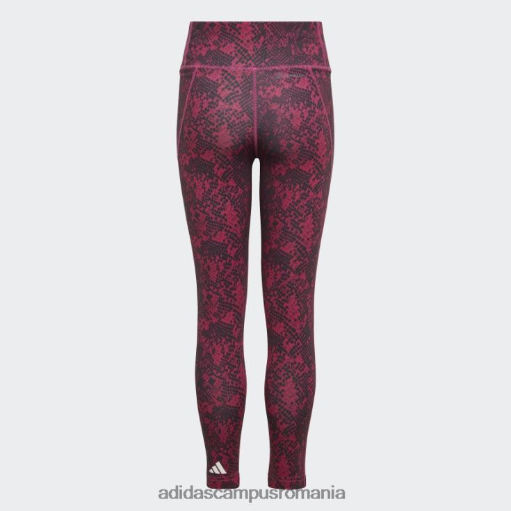 adidas campus romania Colanți aeroready cu imprimeu animal optime 7/8 cu talie înaltă, fucsia copii fucsia/carbon/alb J266N212097
