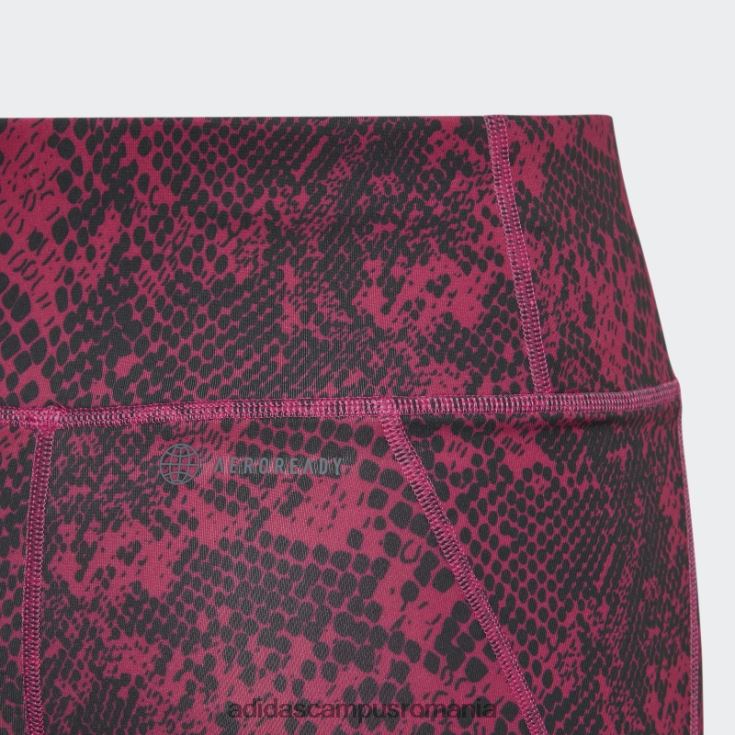adidas campus romania Colanți aeroready cu imprimeu animal optime 7/8 cu talie înaltă, fucsia copii fucsia/carbon/alb J266N212097