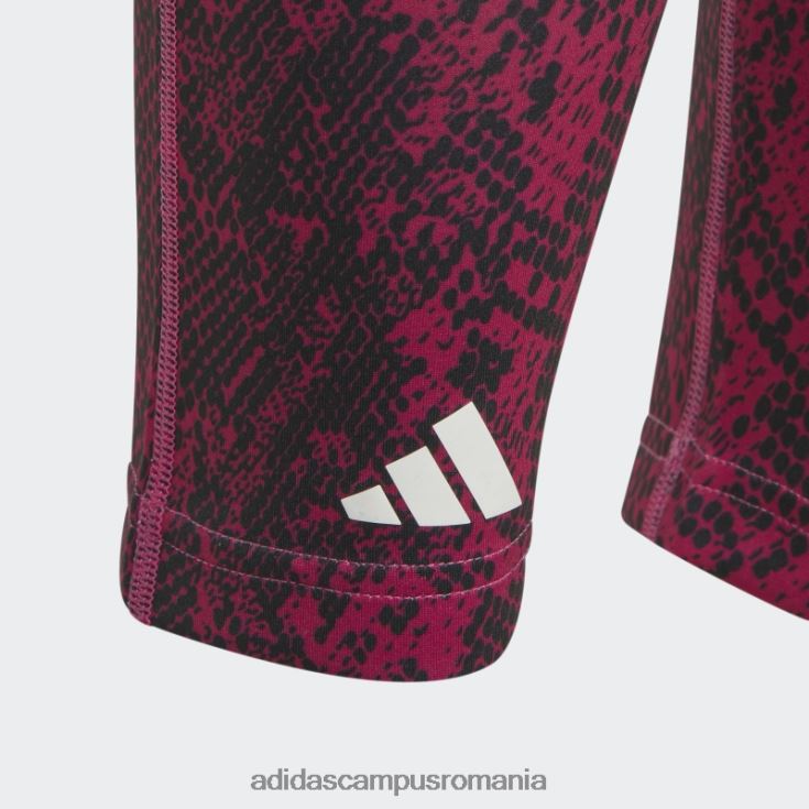 adidas campus romania Colanți aeroready cu imprimeu animal optime 7/8 cu talie înaltă, fucsia copii fucsia/carbon/alb J266N212097