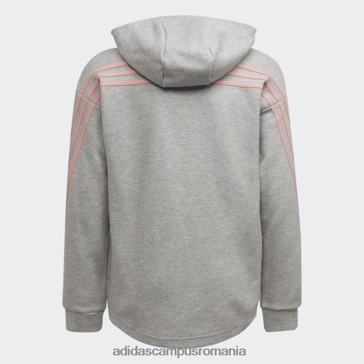 adidas campus romania Hanorac cu fermoar complet cu 3 dungi gri mediu adidas copii gri mediu/mov J266N219242
