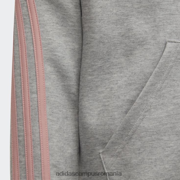 adidas campus romania Hanorac cu fermoar complet cu 3 dungi gri mediu adidas copii gri mediu/mov J266N219242