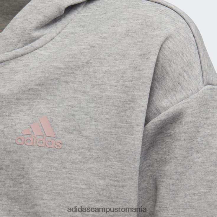 adidas campus romania Hanorac cu fermoar complet cu 3 dungi gri mediu adidas copii gri mediu/mov J266N219242