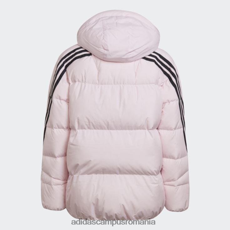 adidas campus romania Jachetă cu puf cu 3 dungi roz copii roz J266N219082