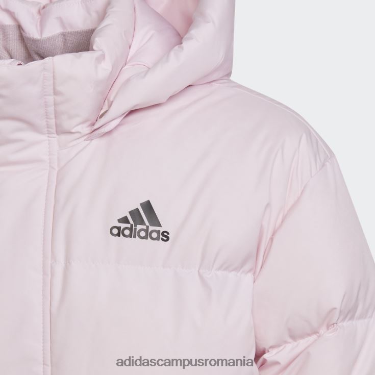 adidas campus romania Jachetă cu puf cu 3 dungi roz copii roz J266N219082