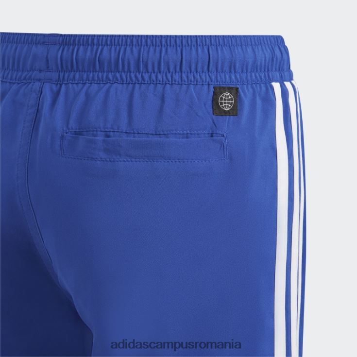adidas campus romania Pantaloni scurți de baie cu 3 dungi albi copii albastru alb J266N218798