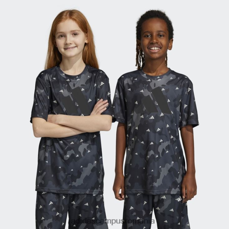 adidas campus romania Train essentials sezonier aeroready cu imprimeu peste tot, tricou cu fit regulat alb adidas copii alb/gri/carbon/negru J266N211796