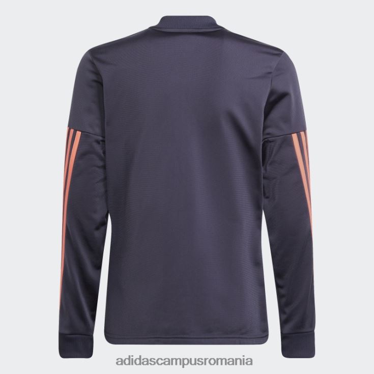 adidas campus romania Trening adidas din poliester cu 3 dungi aeroready bleumarin copii bleumarin/roșu acid J266N219215