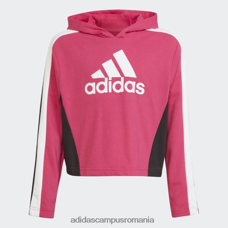adidas campus romania Trening crop top colorblock adidas magenta real copii magenta real/alb/negru J266N219218