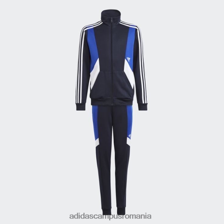 adidas campus romania Trening ink colorblock cu 3 dungi copii cerneală/albastru/alb J266N218305