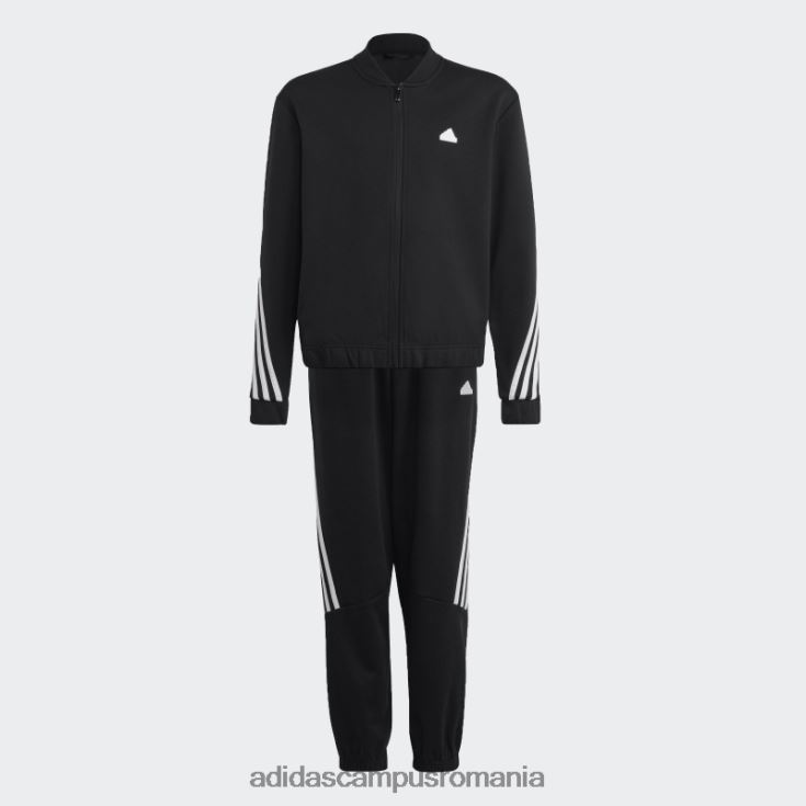 adidas campus romania Trening negru cu 3 dungi adidas copii alb negru J266N218507
