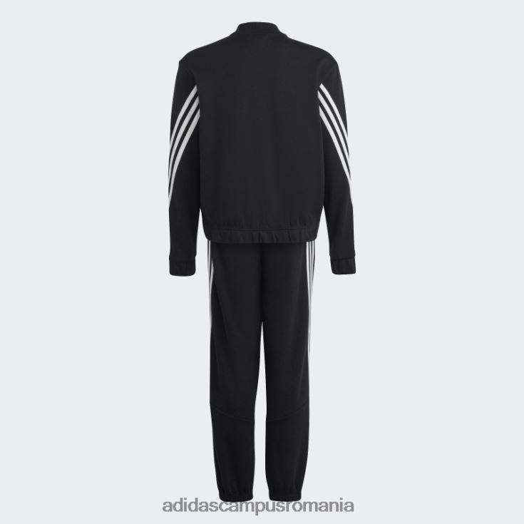 adidas campus romania Trening negru cu 3 dungi adidas copii alb negru J266N218507