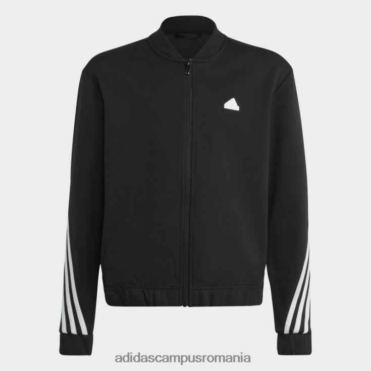 adidas campus romania Trening negru cu 3 dungi adidas copii alb negru J266N218507