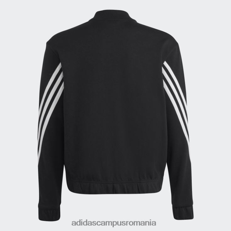 adidas campus romania Trening negru cu 3 dungi adidas copii alb negru J266N218507