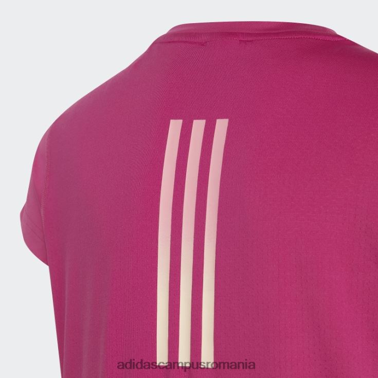 adidas campus romania Tricou aeroready cu 3 dungi fucsia copii fucsia/alb/roz J266N212068