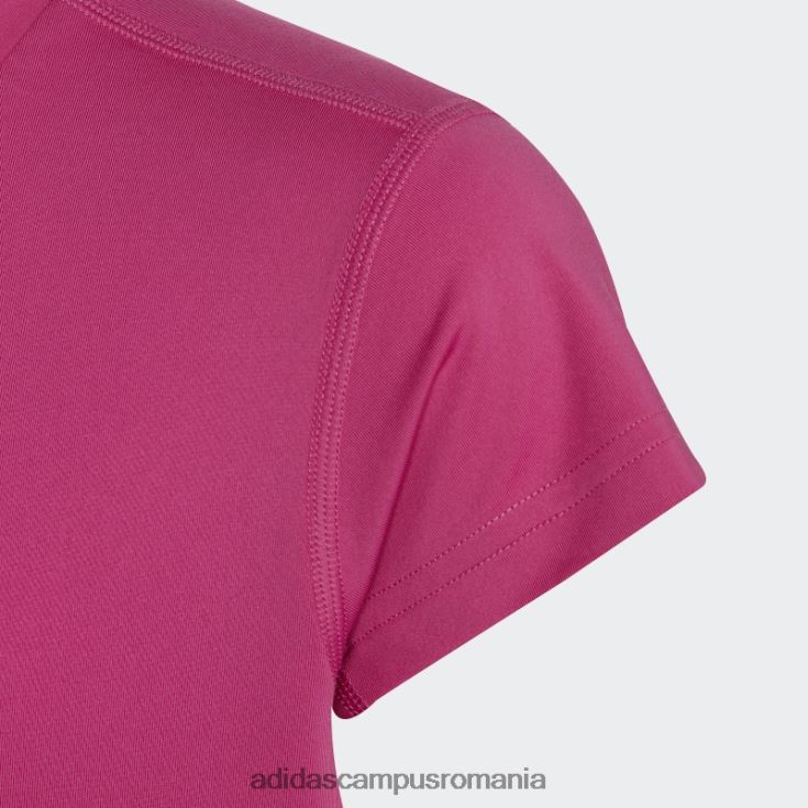 adidas campus romania Tricou aeroready cu 3 dungi fucsia copii fucsia/alb/roz J266N212068