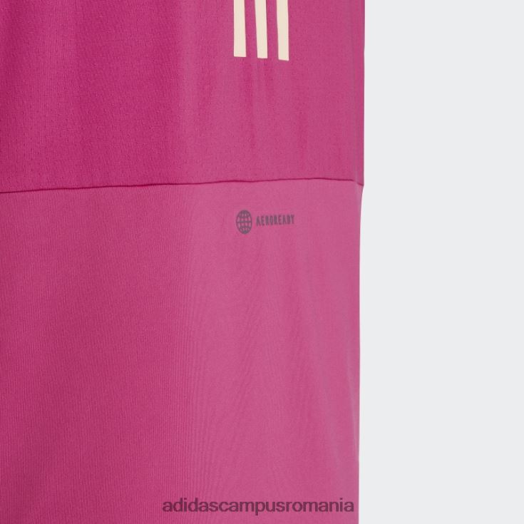 adidas campus romania Tricou aeroready cu 3 dungi fucsia copii fucsia/alb/roz J266N212068