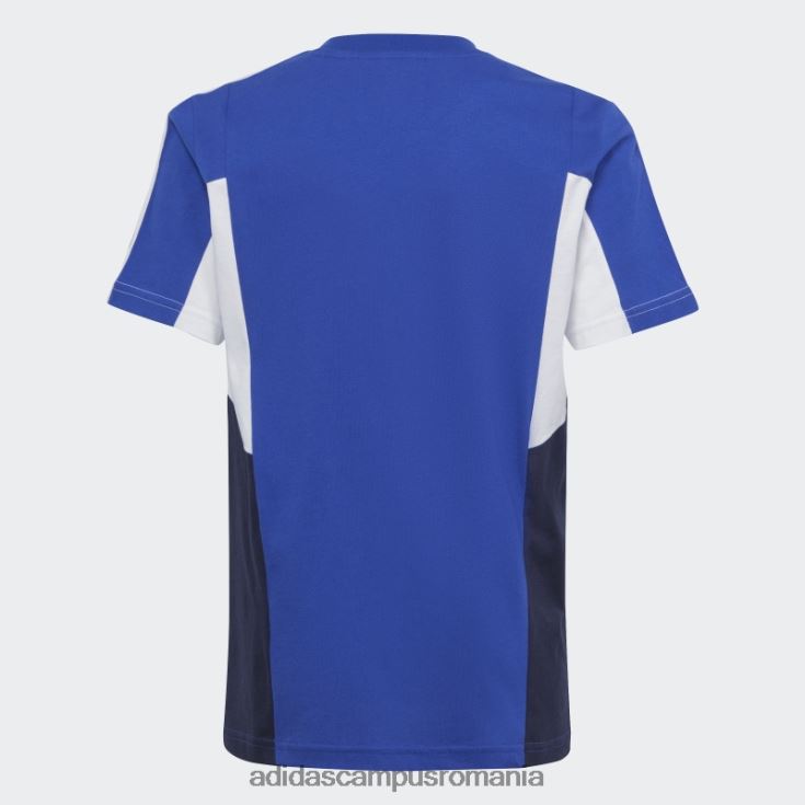 adidas campus romania Tricou cu 3 dungi colorblock albastru cu ajustare normală copii albastru/cerneală/alb J266N211873