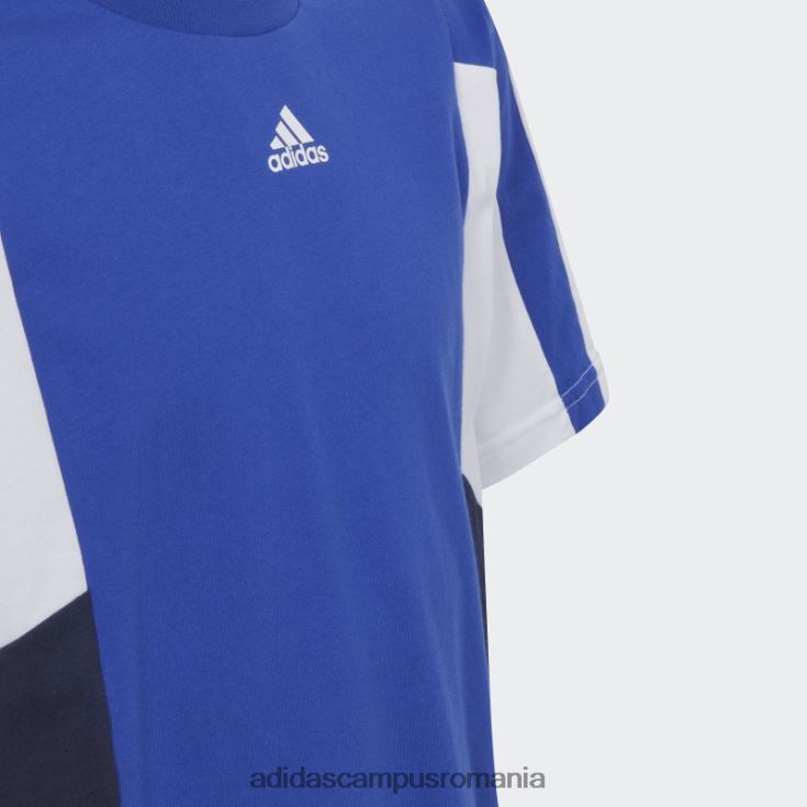 adidas campus romania Tricou cu 3 dungi colorblock albastru cu ajustare normală copii albastru/cerneală/alb J266N211873