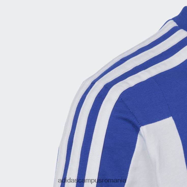 adidas campus romania Tricou cu 3 dungi colorblock albastru cu ajustare normală copii albastru/cerneală/alb J266N211873