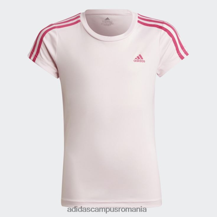 adidas campus romania Tricou cu 3 dungi roz copii roz/magenta real J266N212098