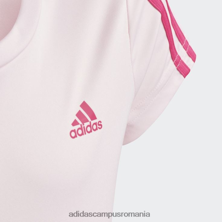 adidas campus romania Tricou cu 3 dungi roz copii roz/magenta real J266N212098