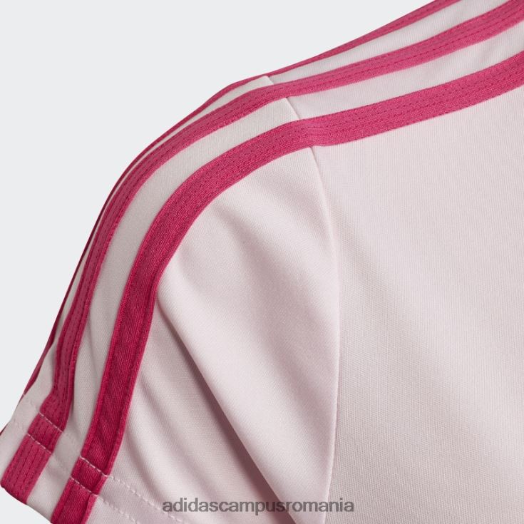 adidas campus romania Tricou cu 3 dungi roz copii roz/magenta real J266N212098
