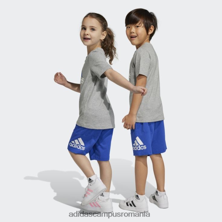 adidas campus romania Tricou cu logo essentials gri mediu și set scurt adidas copii gri/albastru mediu J266N23387