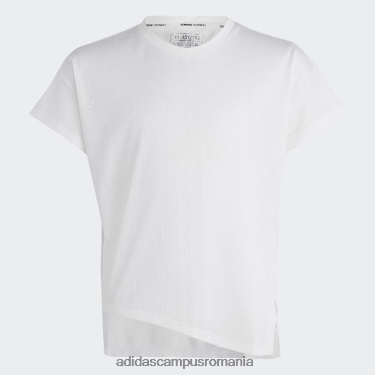 adidas campus romania Tricou hiit cu 3 dungi Quickburn alb copii alb J266N212092