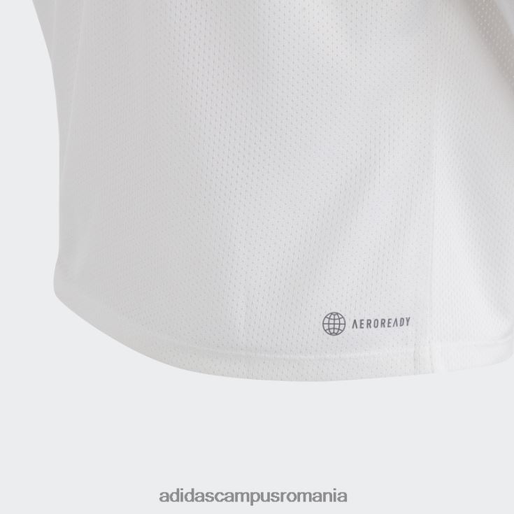 adidas campus romania Tricou hiit cu 3 dungi Quickburn alb copii alb J266N212092