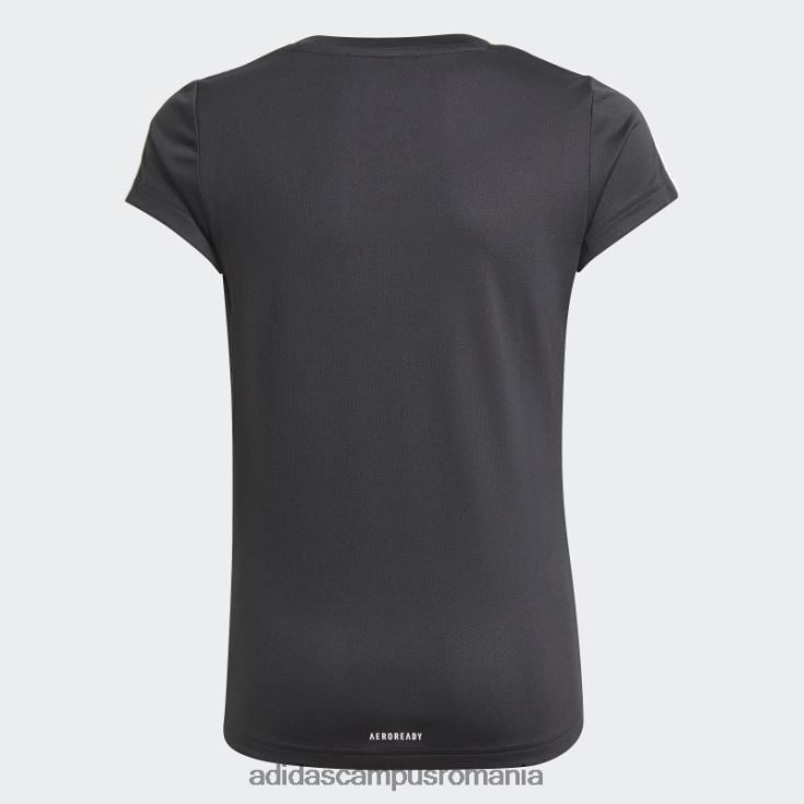 adidas campus romania Tricou negru cu 3 dungi copii alb negru J266N23463