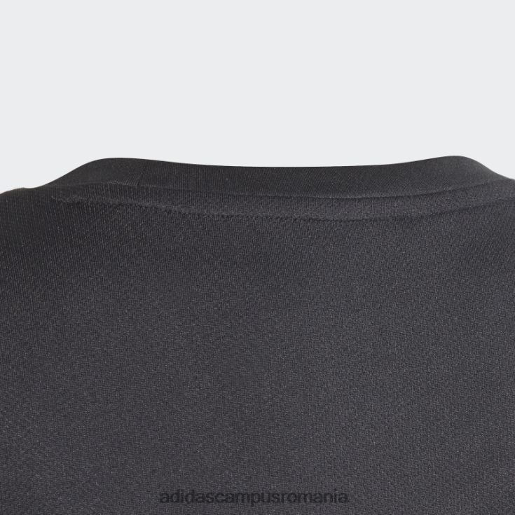 adidas campus romania Tricou negru cu 3 dungi copii alb negru J266N23463