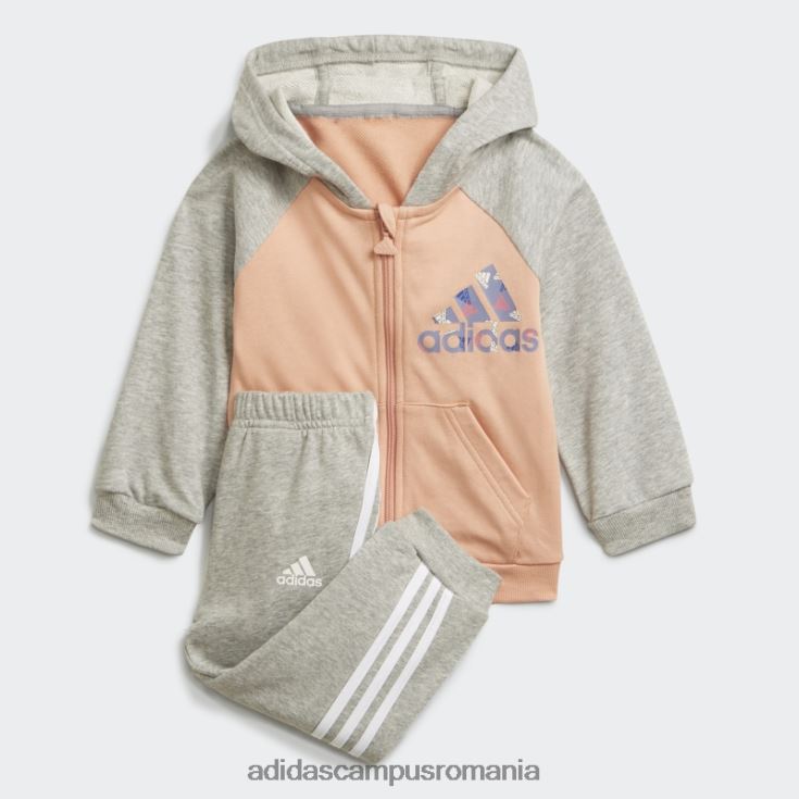 adidas campus romania ambiental blush emblema sport cu fermoar complet hanorac set de jogging adidas copii fard ambiental/gri mediu J266N219083