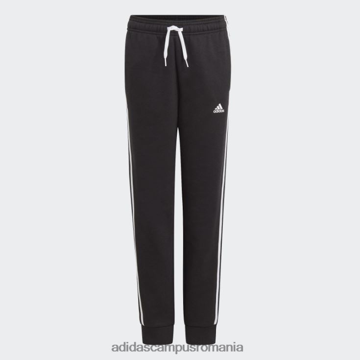 adidas campus romania black essentials pantaloni cu 3 dungi fierbinți copii alb negru J266N211907