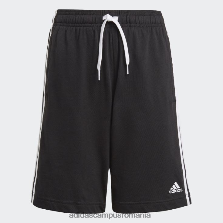 adidas campus romania black essentials pantaloni scurți cu 3 dungi fierbinți copii alb negru J266N218827