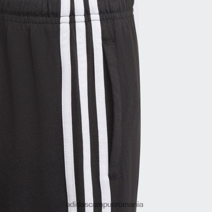 adidas campus romania black essentials pantaloni scurți cu 3 dungi fierbinți copii alb negru J266N218827
