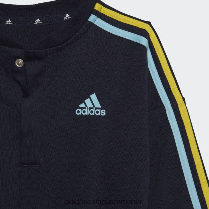 adidas campus romania body ink essentials cu 3 dungi French Terry copii cerneală/albastru/galben/portocaliu îndrăzneț J266N218700