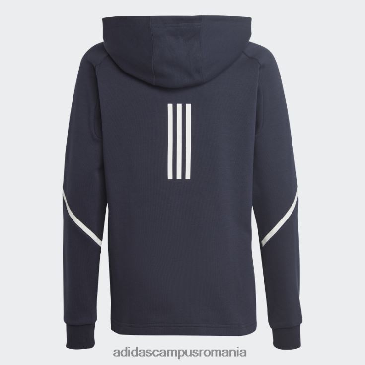 adidas campus romania cerneală concepută pentru hanoracul cu fermoar complet pentru gameday copii cerneală/alb J266N218496