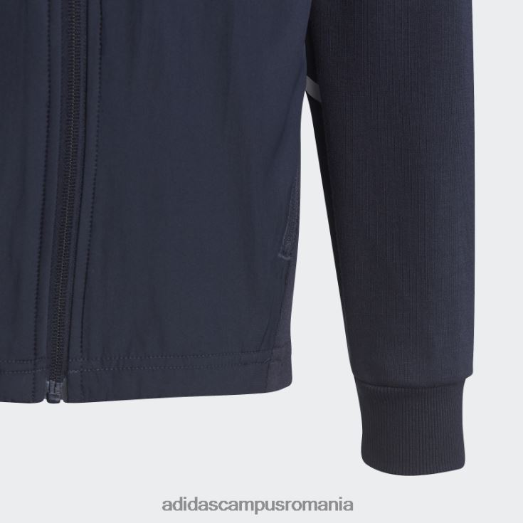 adidas campus romania cerneală concepută pentru hanoracul cu fermoar complet pentru gameday copii cerneală/alb J266N218496